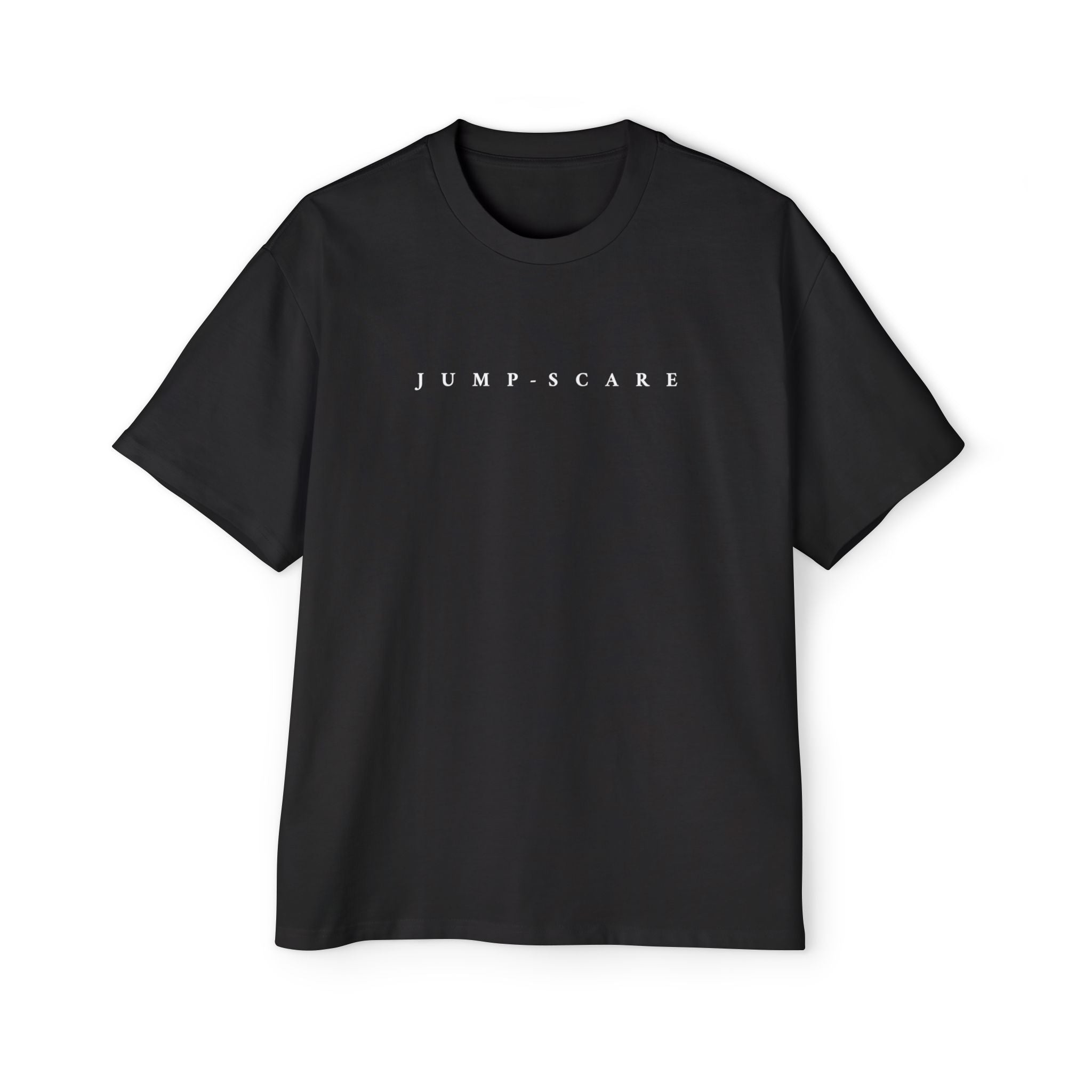 Jump-Scare Men’s Tee — Minimal Horror Graphic Shirt