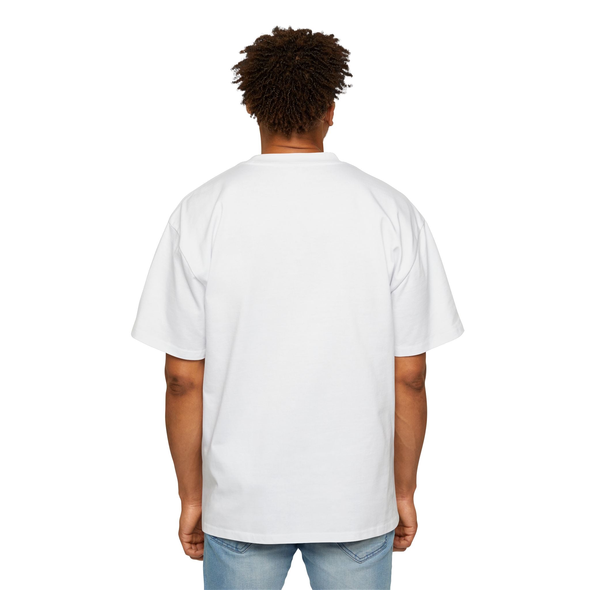 Minimalist 'WHITE' Oversized Tee — Men's Casual Graphic Shirt