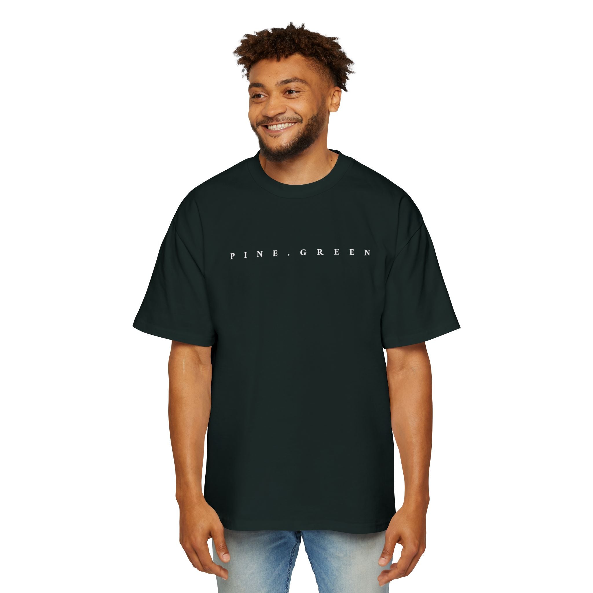 PINE GREEN Oversized Tee — Men's Casual Graphic Shirt