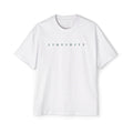 Liquidity Minimalist Oversized Tee — Men's White Graphic T-Shirt