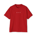 Red Minimalist Tee — 'RED' Graphic Oversized Shirt