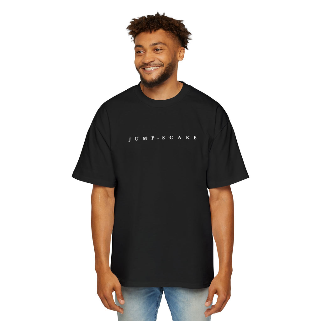 Jump-Scare Men’s Tee — Minimal Horror Graphic Shirt