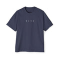 Blue Minimalist Tee — 'BLUE' Center-Print Oversized T-Shirt