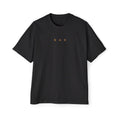 Men's Oversized Tee — Minimal 'XAU' Chest Logo Black T-Shirt