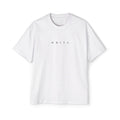 Minimalist 'WHITE' Oversized Tee — Men's Casual Graphic Shirt