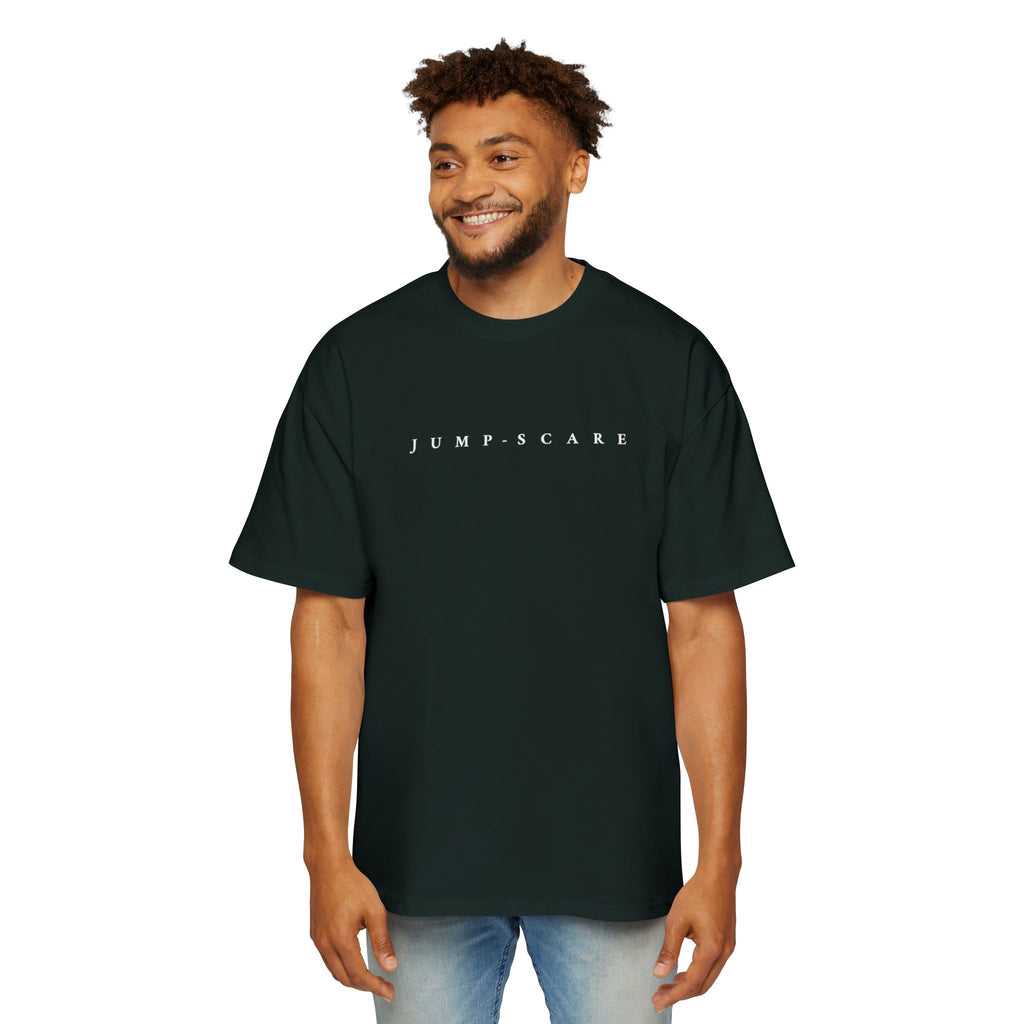 Jump-Scare Men’s Tee — Minimal Horror Graphic Shirt