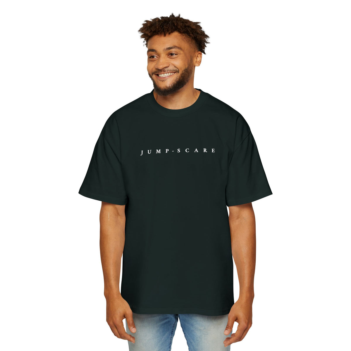 Jump-Scare Men’s Tee — Minimal Horror Graphic Shirt