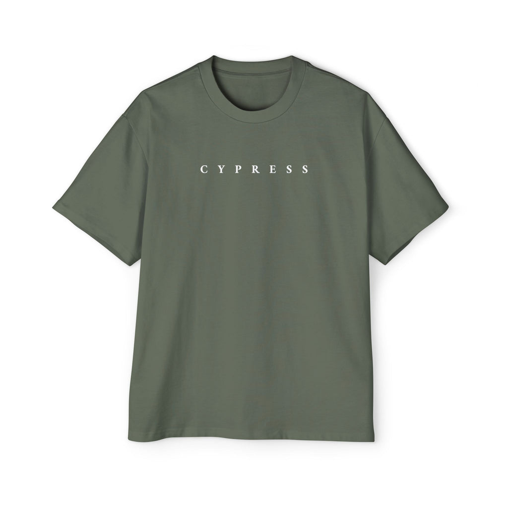 Cypress Minimalist Oversized Tee — Men's Relaxed Olive Graphic Shirt